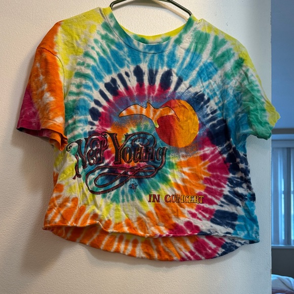 Tops - Neil Young Band Tie-Dye Concert T-Shirt - Multicolor